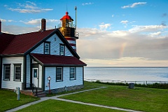 Remnants of Rainbow by West Quoddy Head Light at Sunset
